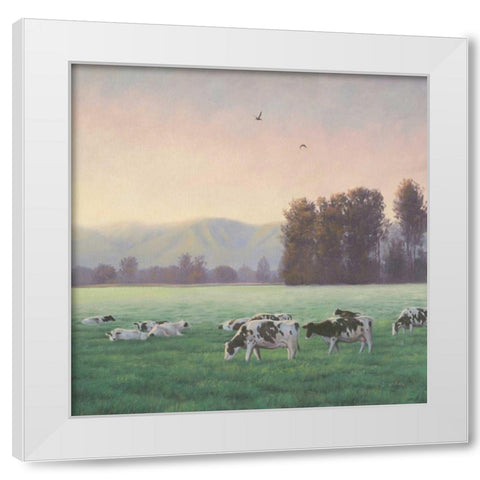 Farm Life V White Modern Wood Framed Art Print by Wiens, James