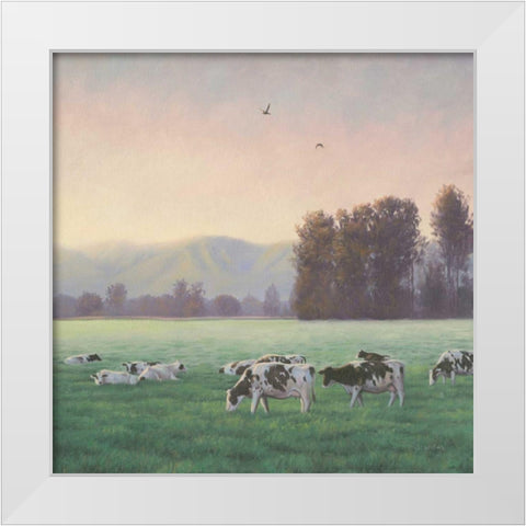 Farm Life V White Modern Wood Framed Art Print by Wiens, James