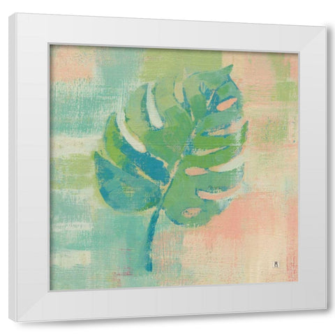 Beach Cove Leaves I White Modern Wood Framed Art Print by Studio Mousseau