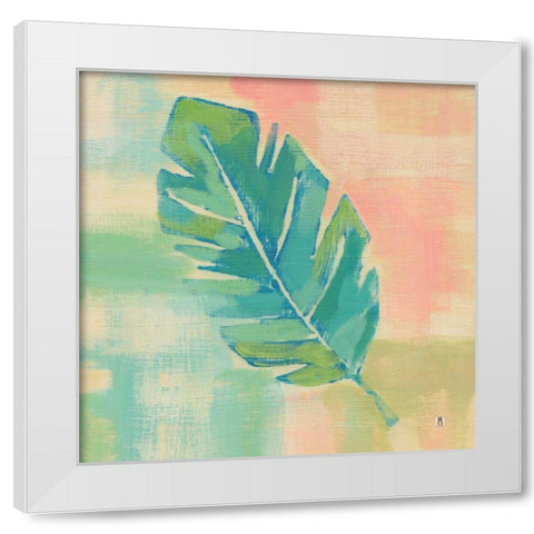 Beach Cove Leaves III White Modern Wood Framed Art Print by Studio Mousseau
