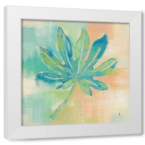 Beach Cove Leaves IV White Modern Wood Framed Art Print by Studio Mousseau