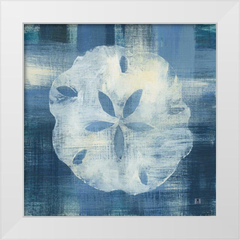 Batik Seas III White Modern Wood Framed Art Print by Studio Mousseau