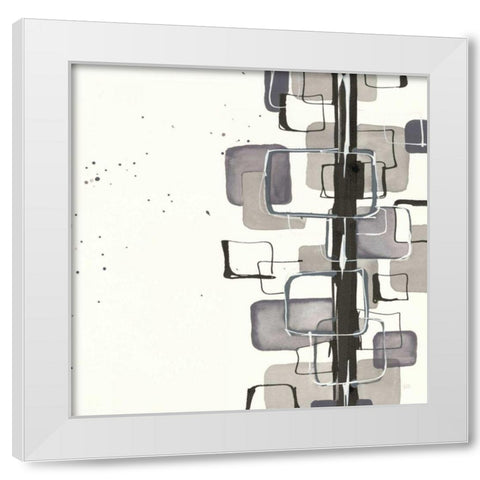 Mind Games II White Modern Wood Framed Art Print by Paschke, Chris