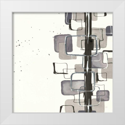 Mind Games II White Modern Wood Framed Art Print by Paschke, Chris