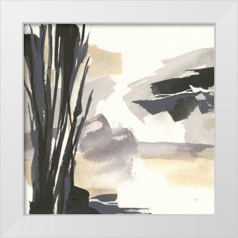 Placid II White Modern Wood Framed Art Print by Paschke, Chris