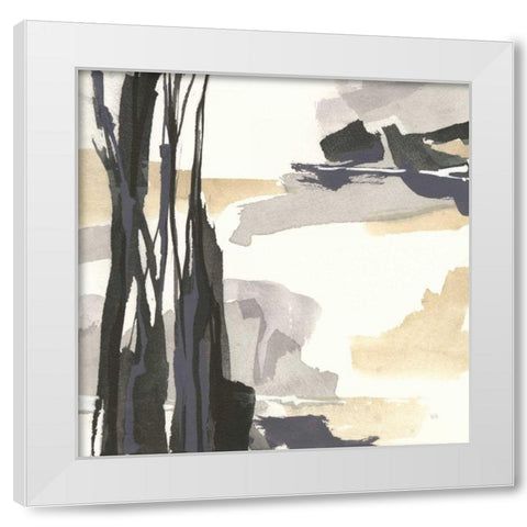 Placid III White Modern Wood Framed Art Print by Paschke, Chris