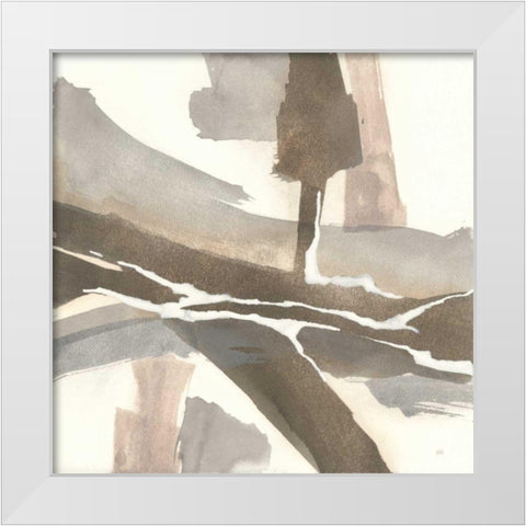 White and Placid I White Modern Wood Framed Art Print by Paschke, Chris