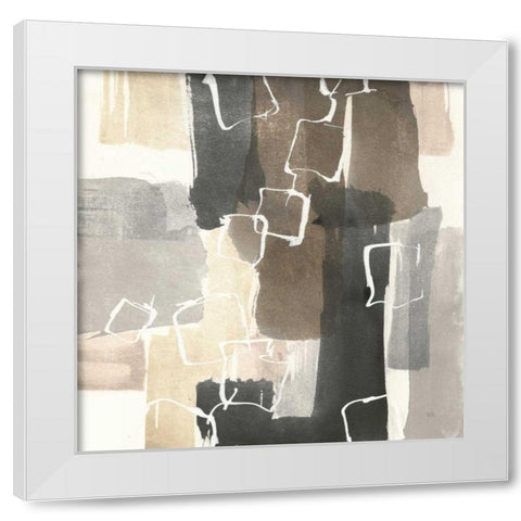 Dancing Squares II White Modern Wood Framed Art Print by Paschke, Chris