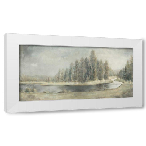 Landscape Trio IV White Modern Wood Framed Art Print by Nai, Danhui