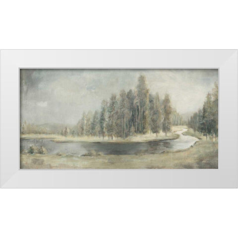 Landscape Trio IV White Modern Wood Framed Art Print by Nai, Danhui