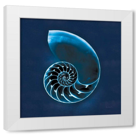 Cyanotype Sea II White Modern Wood Framed Art Print by Schlabach, Sue