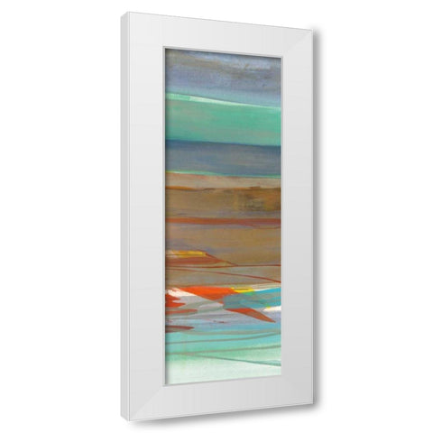 Layers III White Modern Wood Framed Art Print by Maye, Jo