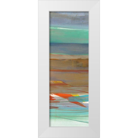 Layers III White Modern Wood Framed Art Print by Maye, Jo