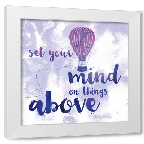 Words of Faith I White Modern Wood Framed Art Print by Adams, Sarah