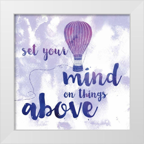 Words of Faith I White Modern Wood Framed Art Print by Adams, Sarah