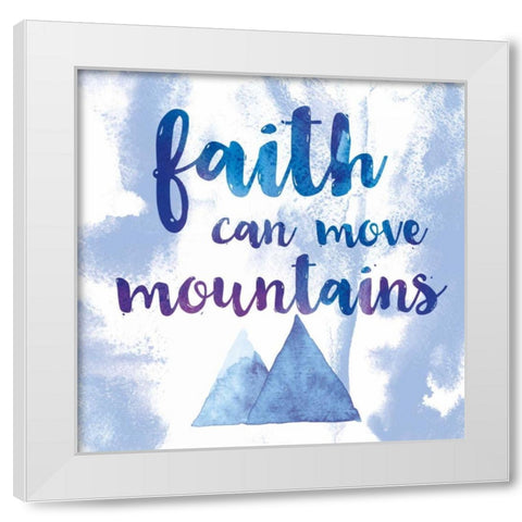 Words of Faith II White Modern Wood Framed Art Print by Adams, Sarah