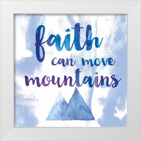 Words of Faith II White Modern Wood Framed Art Print by Adams, Sarah