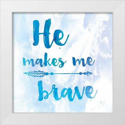 Words of Faith III White Modern Wood Framed Art Print by Adams, Sarah