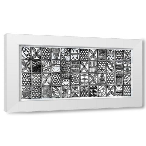 Patterns of the Amazon I BW White Modern Wood Framed Art Print by Lovell, Kathrine