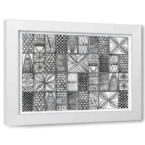 Patterns of the Amazon II BW White Modern Wood Framed Art Print by Lovell, Kathrine