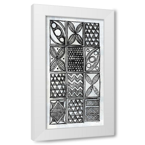 Patterns of the Amazon III BW White Modern Wood Framed Art Print by Lovell, Kathrine