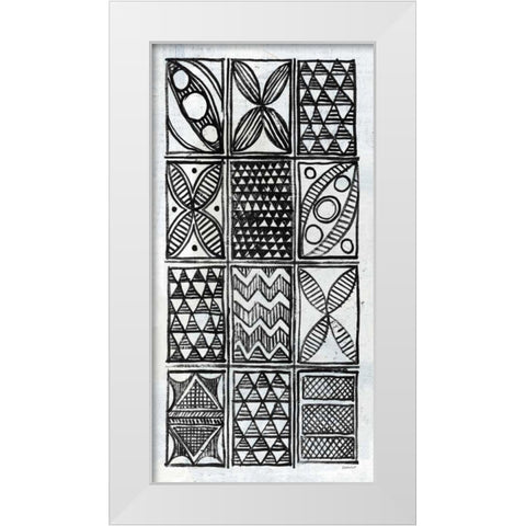 Patterns of the Amazon III BW White Modern Wood Framed Art Print by Lovell, Kathrine