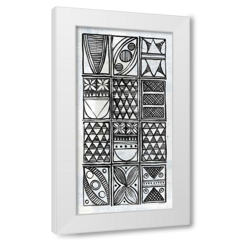 Patterns of the Amazon IV BW White Modern Wood Framed Art Print by Lovell, Kathrine