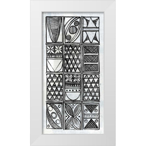 Patterns of the Amazon IV BW White Modern Wood Framed Art Print by Lovell, Kathrine