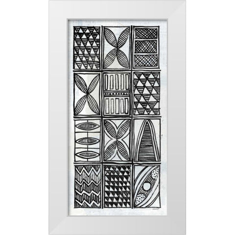 Patterns of the Amazon V BW White Modern Wood Framed Art Print by Lovell, Kathrine