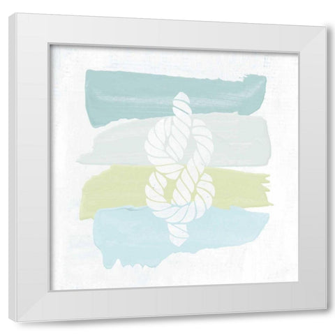 Seaside Swatch Knot White Modern Wood Framed Art Print by Hershey, Moira