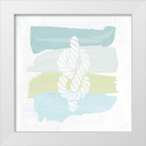 Seaside Swatch Knot White Modern Wood Framed Art Print by Hershey, Moira