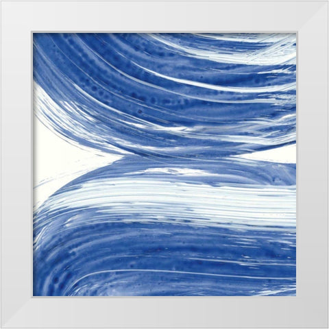Swirl II White Modern Wood Framed Art Print by Rhue, Piper