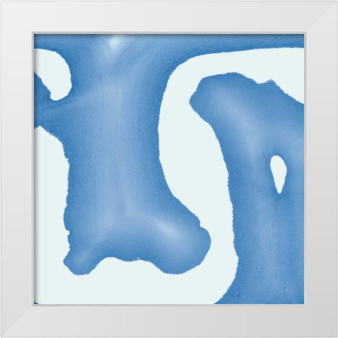 Batik Blue I White Modern Wood Framed Art Print by Rhue, Piper