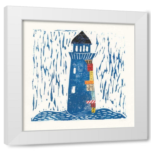 Nautical Collage II White Modern Wood Framed Art Print by Prahl, Courtney