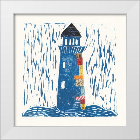 Nautical Collage II White Modern Wood Framed Art Print by Prahl, Courtney