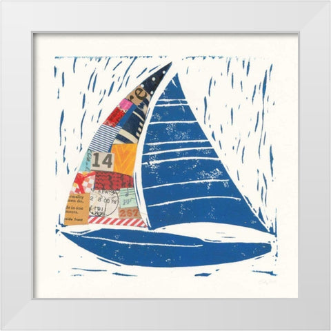 Nautical Collage IV White Modern Wood Framed Art Print by Prahl, Courtney