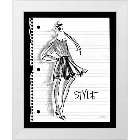Doodle Style White Modern Wood Framed Art Print by Tavoletti, Anne