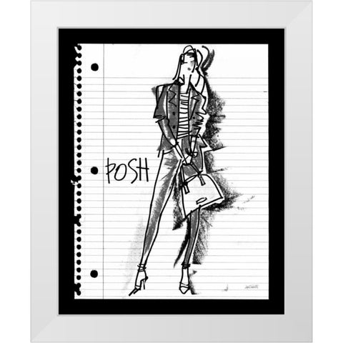 Doodle Posh White Modern Wood Framed Art Print by Tavoletti, Anne