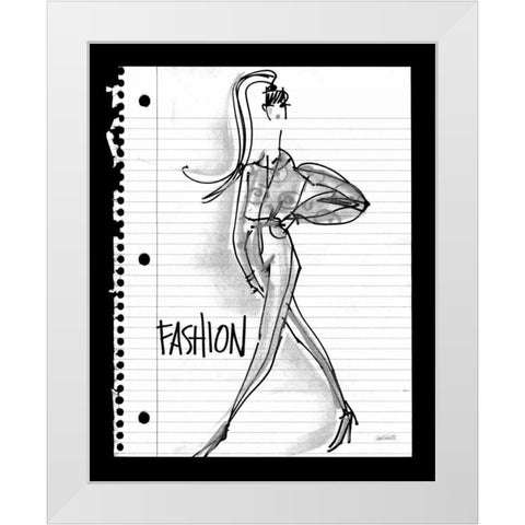 Doodle Fashion White Modern Wood Framed Art Print by Tavoletti, Anne