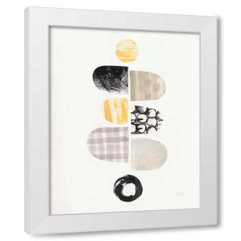 Mod Neutrals I White Modern Wood Framed Art Print by Averinos, Melissa