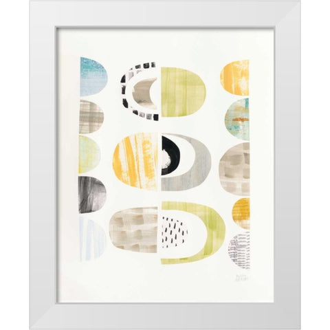 Mod Neutrals II White Modern Wood Framed Art Print by Averinos, Melissa