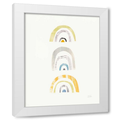 Mod Neutrals III White Modern Wood Framed Art Print by Averinos, Melissa