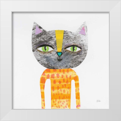Cool Cats I White Modern Wood Framed Art Print by Averinos, Melissa
