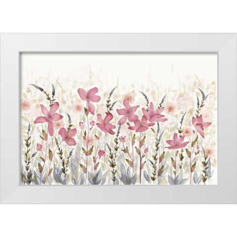Watercolor Garden Light White Modern Wood Framed Art Print by DeNeige, Elyse