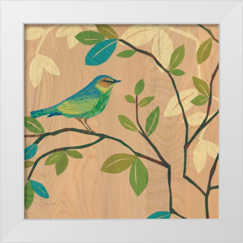 Songbird III White Modern Wood Framed Art Print by D Salusti