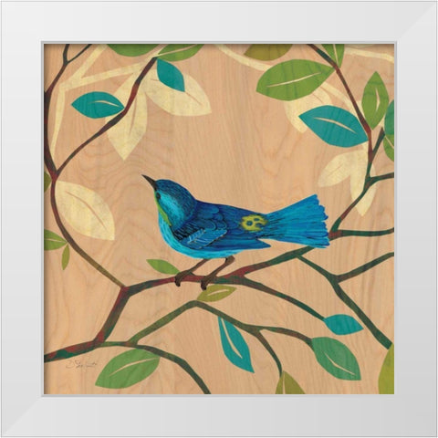 Songbird IV White Modern Wood Framed Art Print by D Salusti