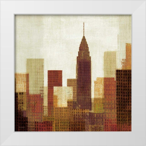 Summer in the City III White Modern Wood Framed Art Print by Mullan, Michael