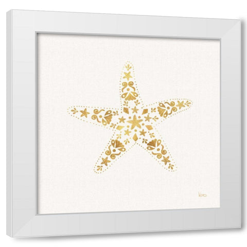 Sea Charms I no Words White Modern Wood Framed Art Print by Charron, Veronique