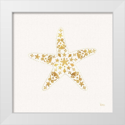 Sea Charms I no Words White Modern Wood Framed Art Print by Charron, Veronique