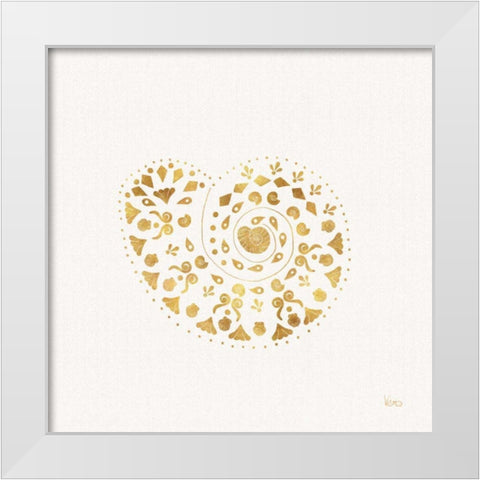 Sea Charms IV no Words White Modern Wood Framed Art Print by Charron, Veronique